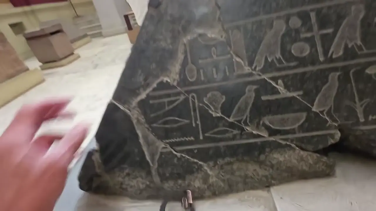 Magnetic anomalies in Egyptian pyramid capstones