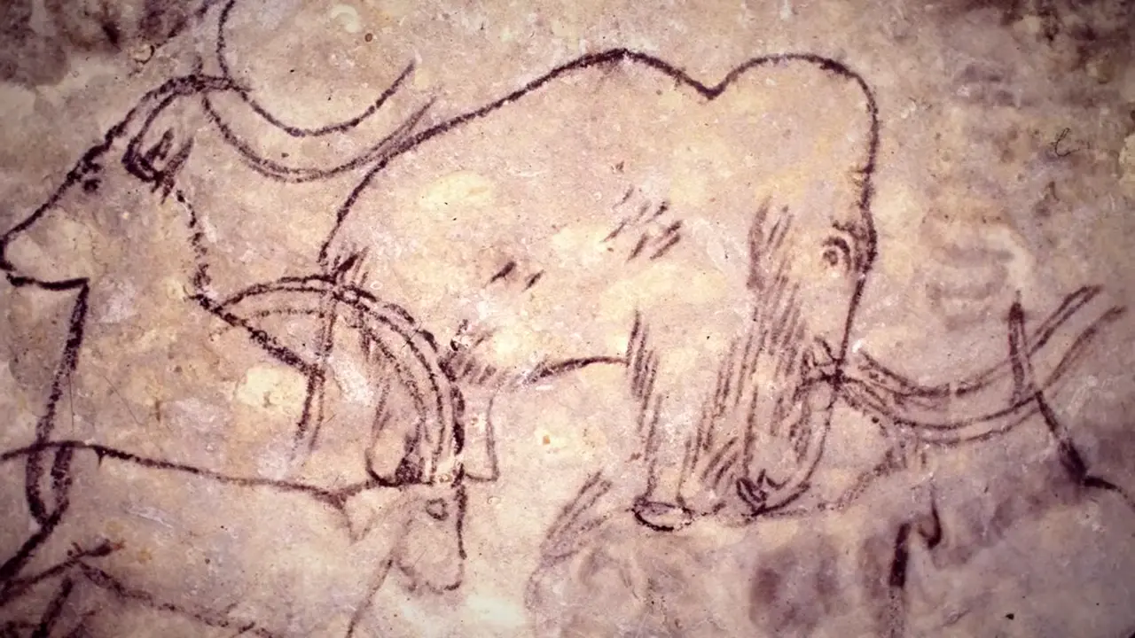 40,000-year-old woolly mammoth cave paintings in France and Spain