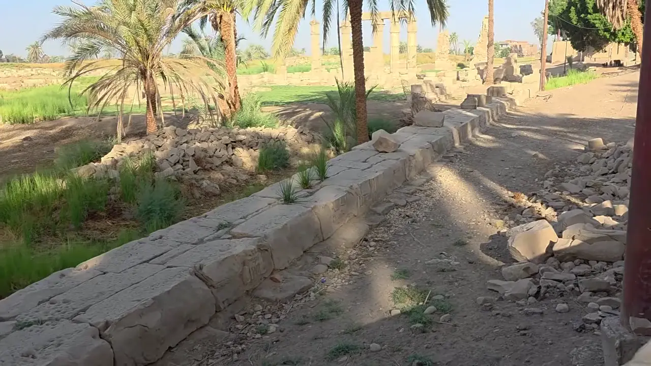 Temple of Medamud: obscure buried temple of war god Montu near Luxor under excavation