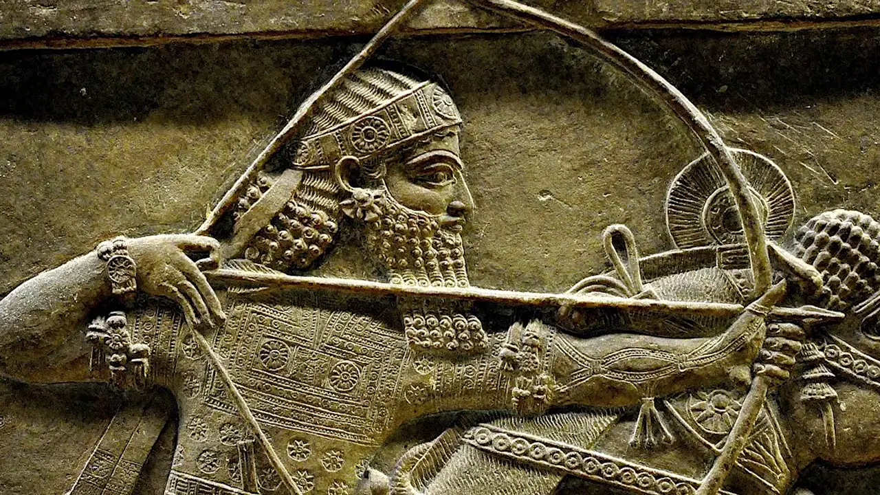Ashurbanipal's library at Nineveh (Mesopotamia) preserved world's oldest literary works alongside his severed-head banquet relief