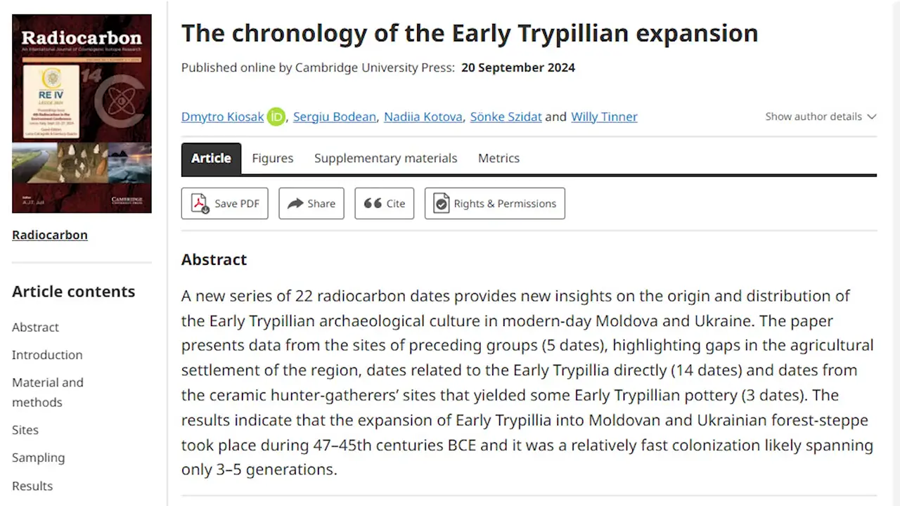 Settlements of the Cucuteni-Trypillia Culture emerged from Carpathian farming traditions around 5000 BC