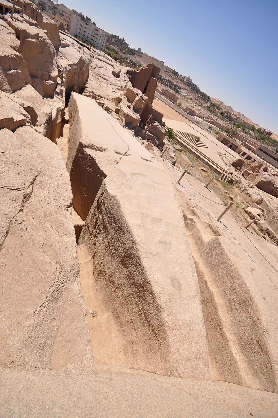 The largest known ancient obelisk - Unfinished Obelisk would have been 32m. high
