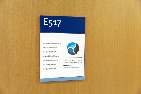 190603 Door name plate, Imperial Centre for Psychedelic Research