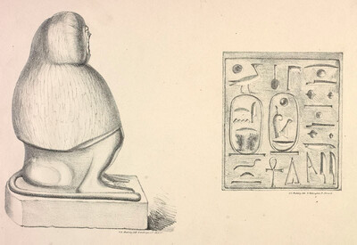 Egyptian sculpture and tablet
