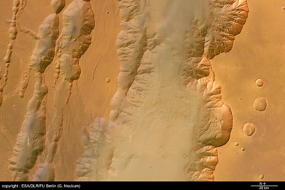 Colour view of Coprates Chasma and Coprates Catena ESA217234