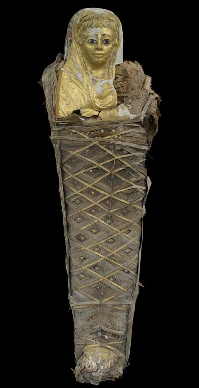 Mummy with gilded mask