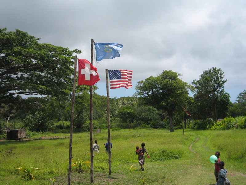 John Frum flag raising