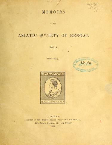 Memoirs of the Asiatic Society of Bengal