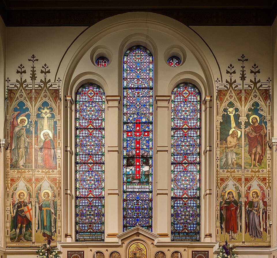 Belfast St George's Church Window W01 “O death, where is thy sting? O grave, where is thy victory?” 2018 08 24