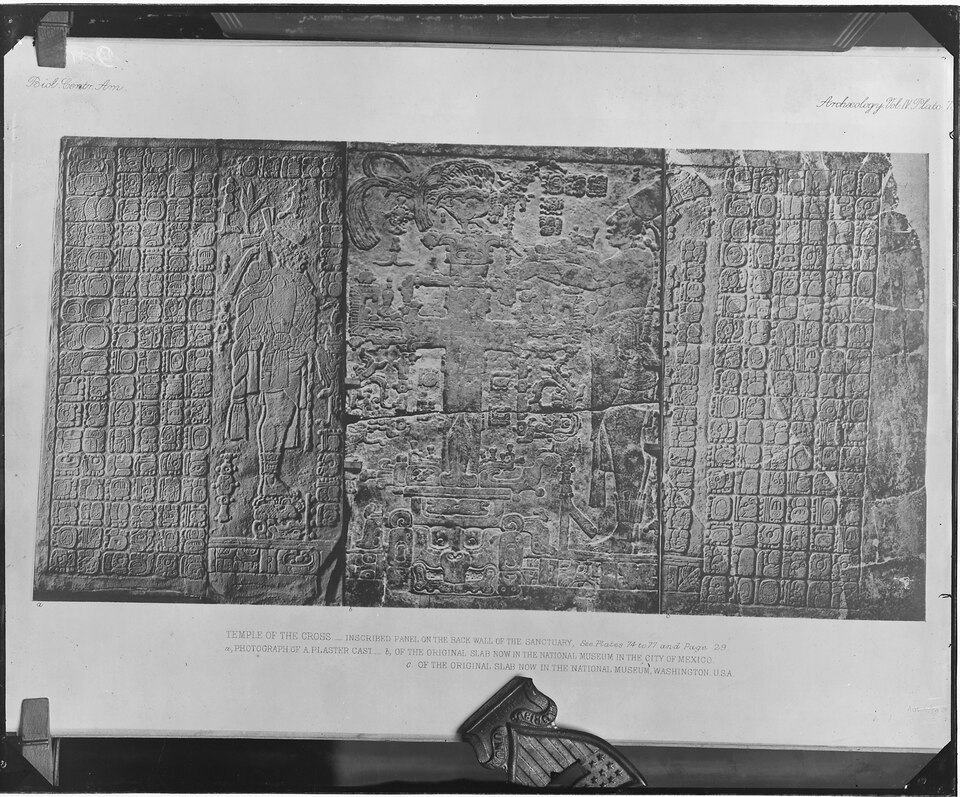 Plaster cast of inscribed wall panel from Temple of the Cross, Palenque. - DPLA - 853e0b1521f27cc7e2df293efa80f735 (page 1)